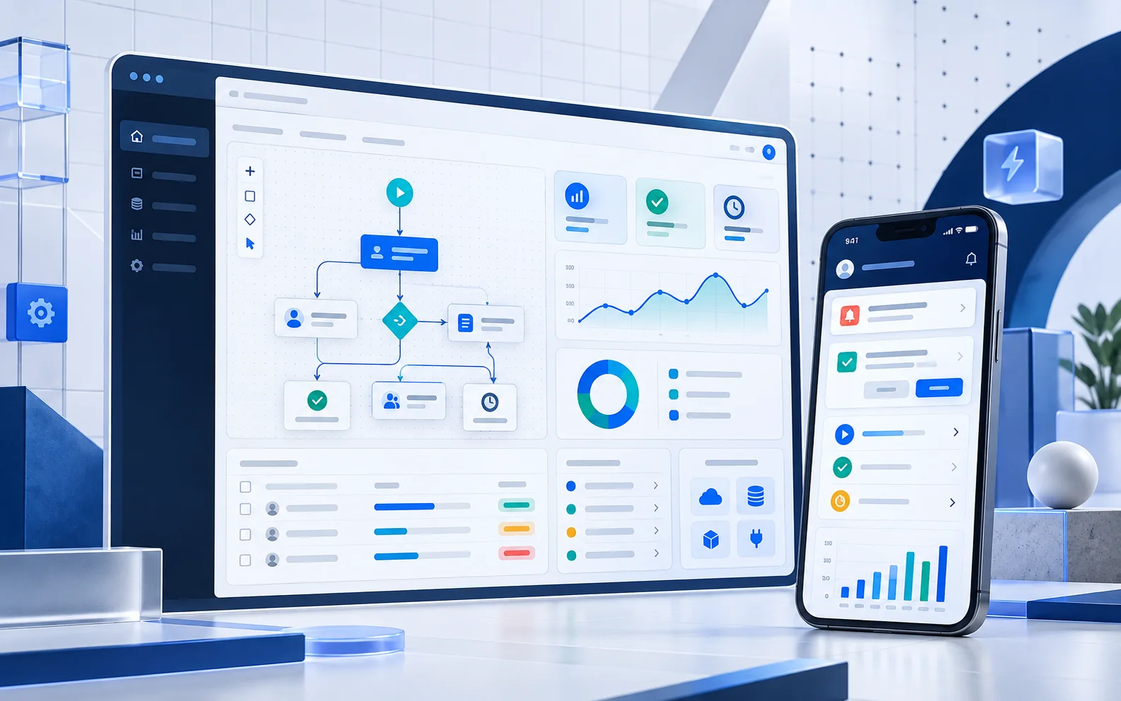 Plataforma de automação integrada com painel web e aplicativo móvel